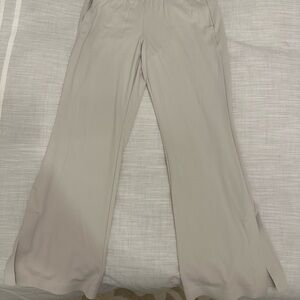 Beige Wide-Leg Pants